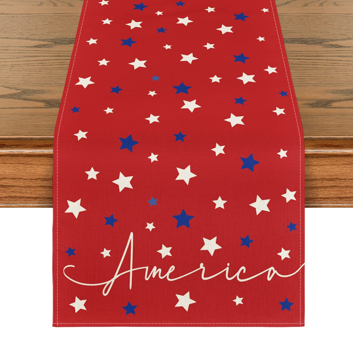 Artoid Mode Red Stars America Patriotic Memorial Day 4th of July Table Runner, Independence Day H... | Amazon (US)