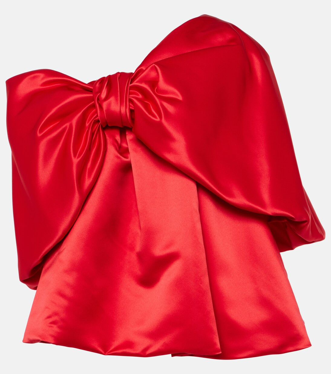 Bow-detail off-shoulder satin top | Mytheresa (UK)