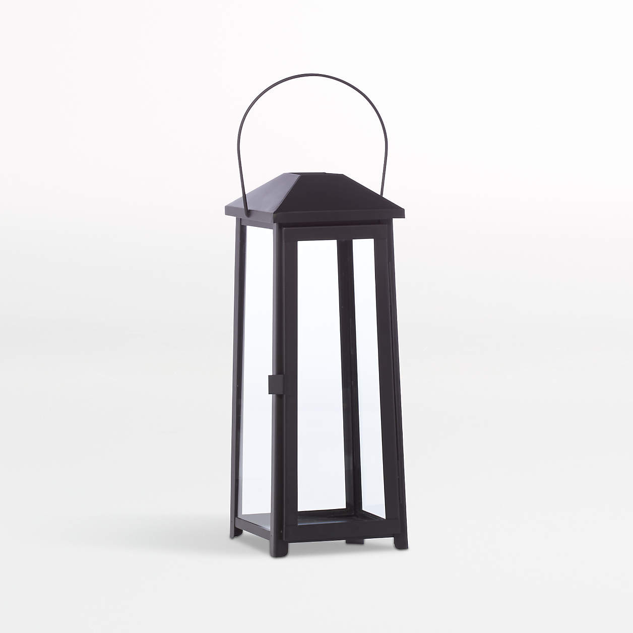 Petaluma Black Metal Candle Lantern 20" + Reviews | Crate & Barrel | Crate & Barrel