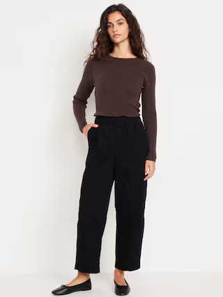High-Waisted Barrel Ankle Pants | Old Navy (US)