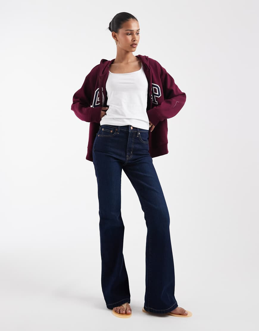 GAP 70's flare jeans in indigo blue-Navy | ASOS (Global)