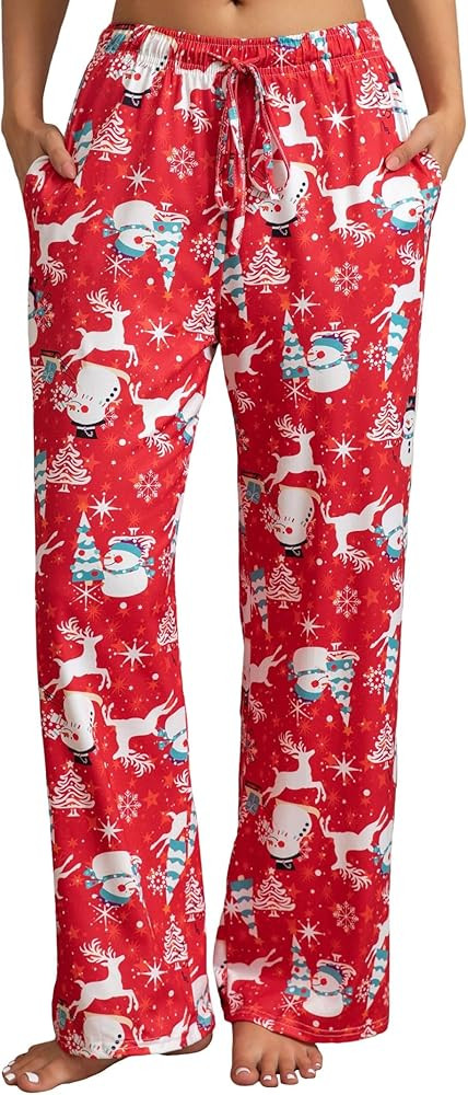 X-Image Women Comfy Casual Pajama Pants with Pockets & Drawstring | Amazon (US)