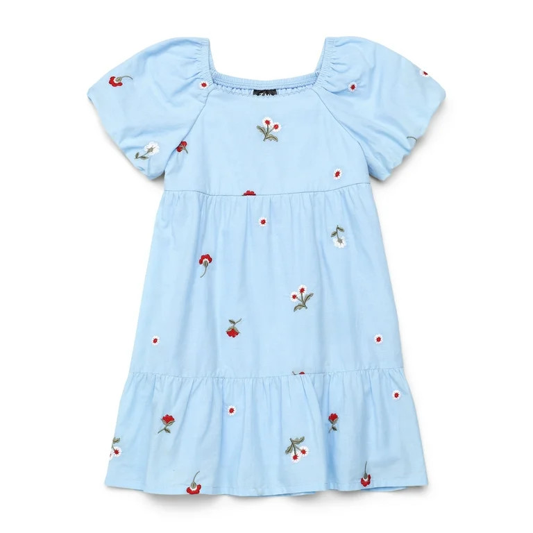 Zac Kids Cotton Embroidered Dress with Picot Trim, Sizes 4-18 | Walmart (US)