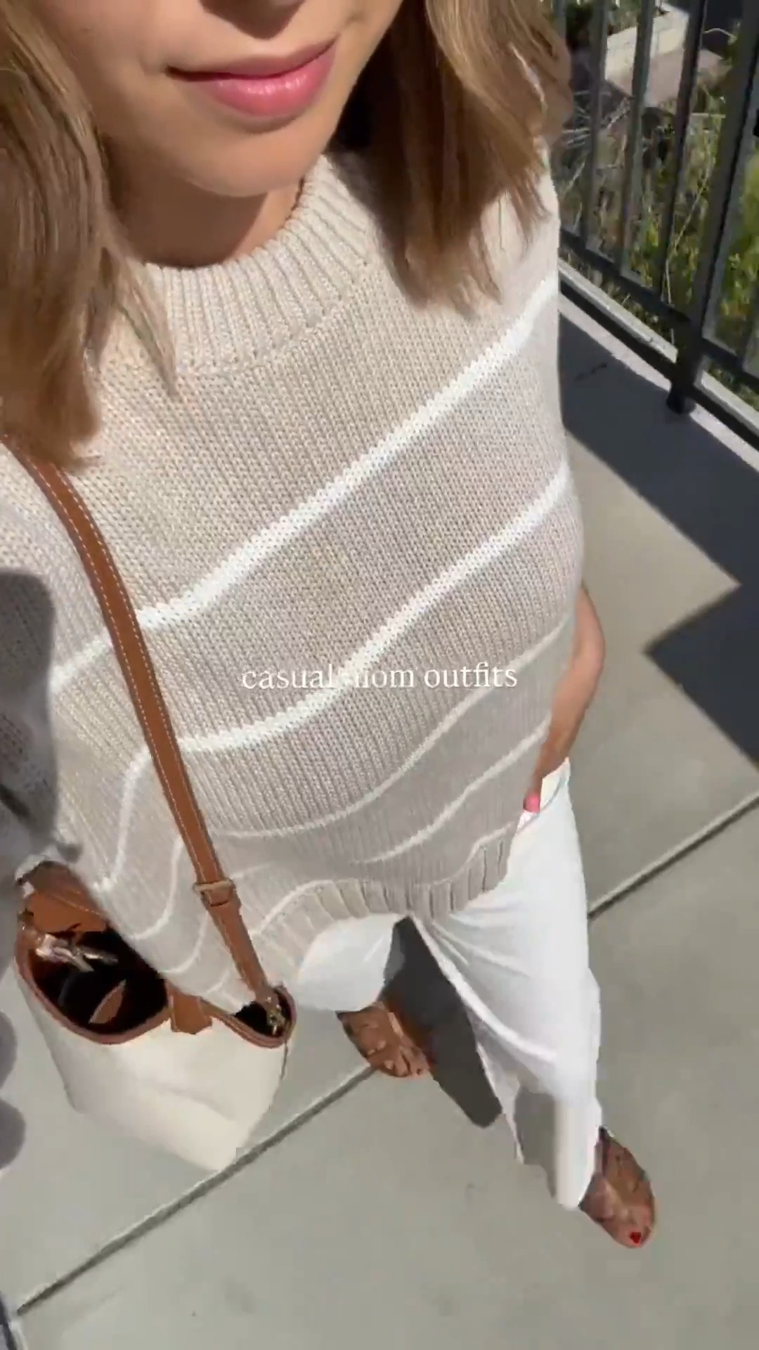 Casual spring mom outfits 

Outfit #1: 
Quince striped sweater — was just restocked! Was sold out all of last year 

Linked to similar items for all other outfits 