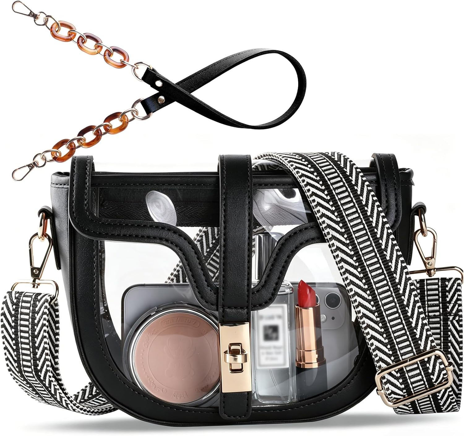 Clear Crossbody Purse for Stadium Events,Stadium Approved Bag | Amazon (US)