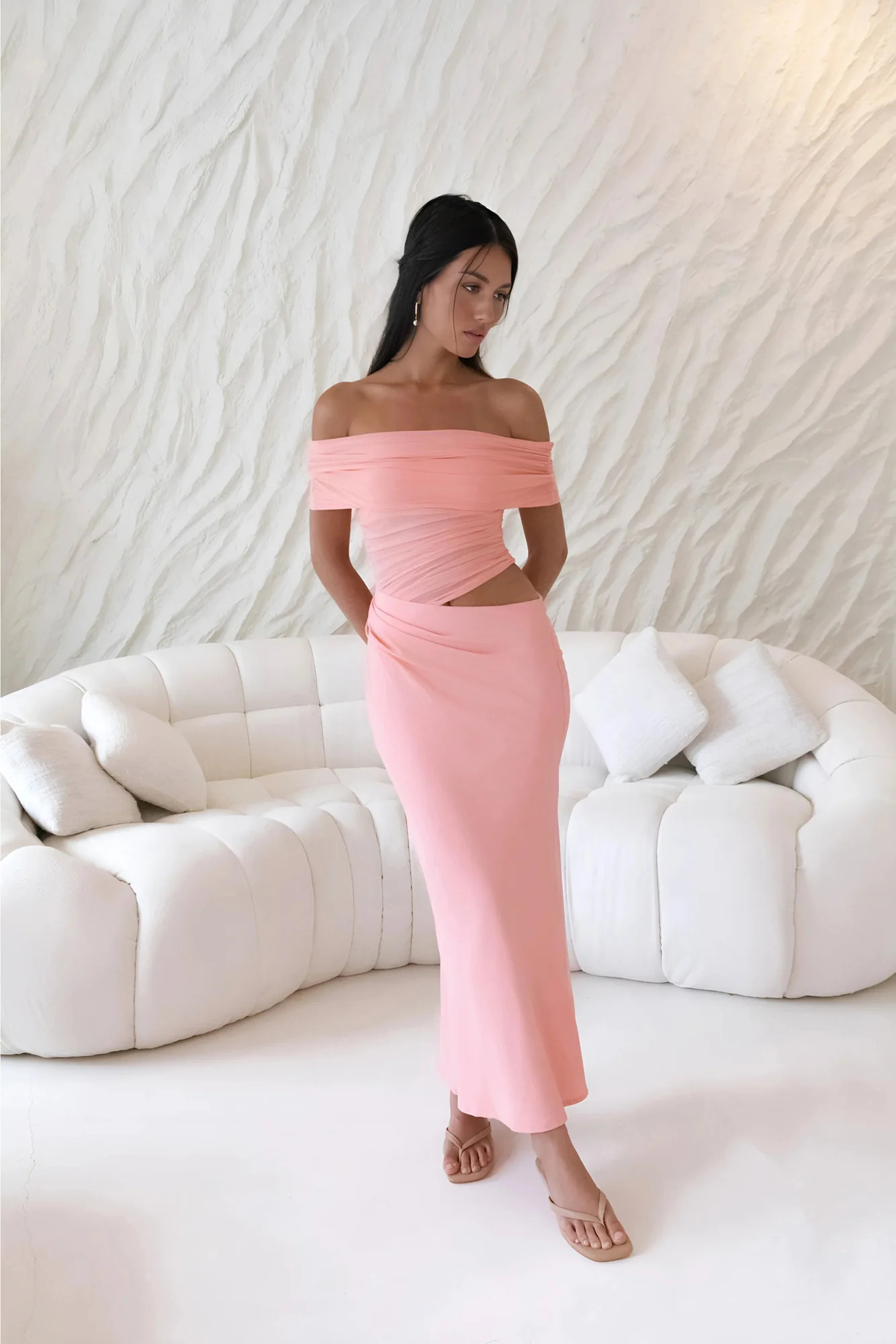 Coastal Reverie Maxi Dress Pink | Fortunate One