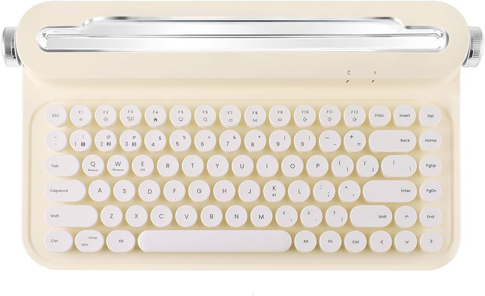 PolaTab ACTTO Retro Mini Bluetooth Typewriter Keyboard, 84-Key Wireless Membrane Keyboard with Bu... | Amazon (US)