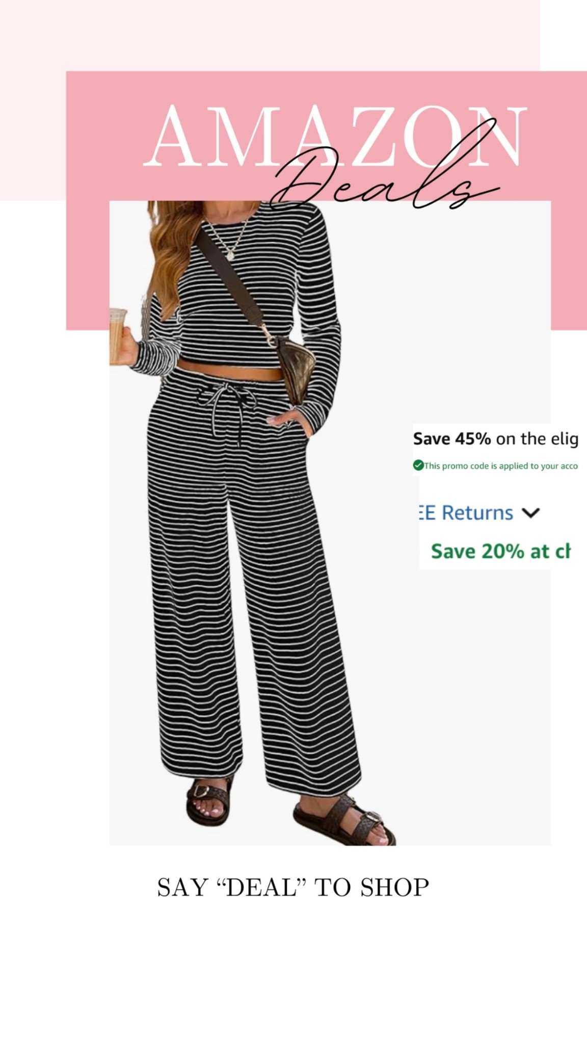 Striped set on deal today!

#LTKMidsize #LTKSaleAlert