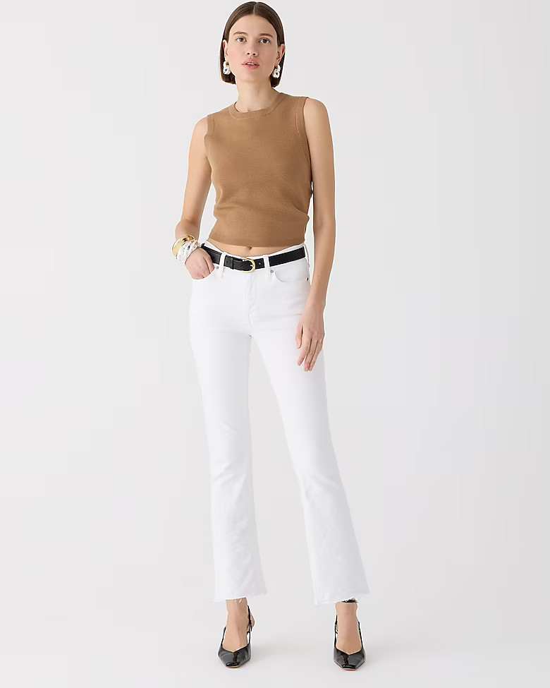 9" demi-boot crop jean in white wash | J. Crew US