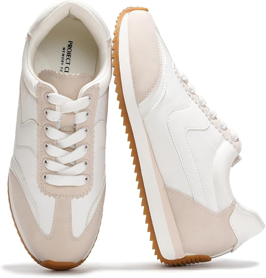 Project Cloud Fashion Sneakers for Women - Lace up Memory Foam Insole and Non-Slip Womens Shoes D... | Amazon (US)