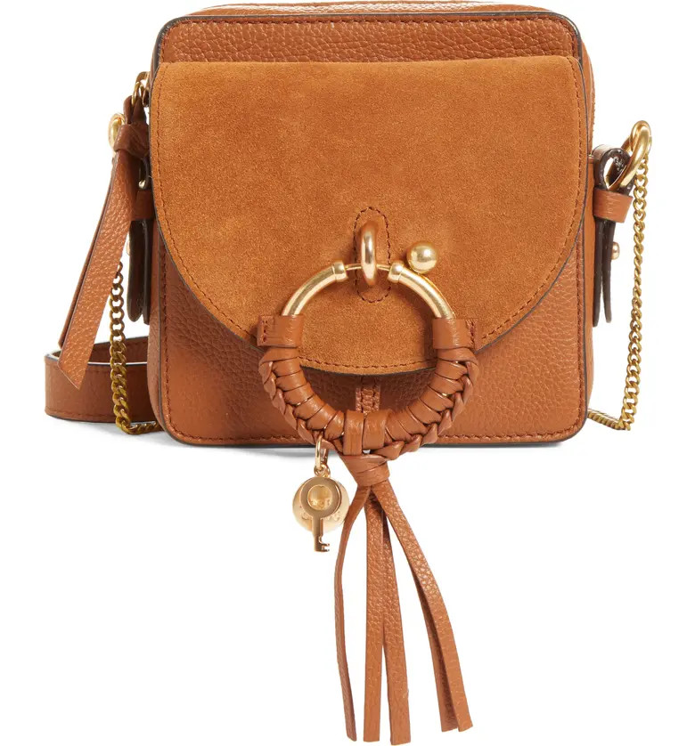 Small Joan Suede & Leather Crossbody Bag | Nordstrom