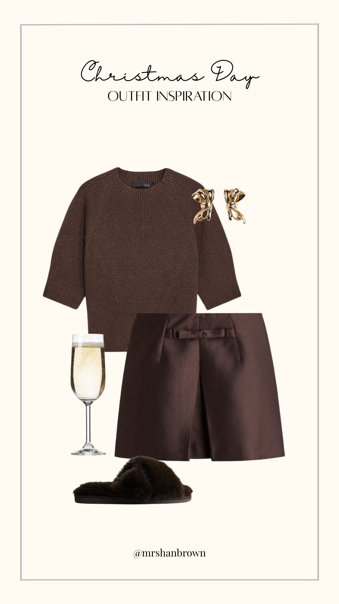 Christmas Day Outfit Inspiration ✨ 

Winter Fashion, Winter Style, Winter Outfit, Party wear, Party Season, Christmas Day Outfit, Festive, Slippers, Knitwear, Bow Skirt  

 #LTKuk #LTKwinter #LTKeurope