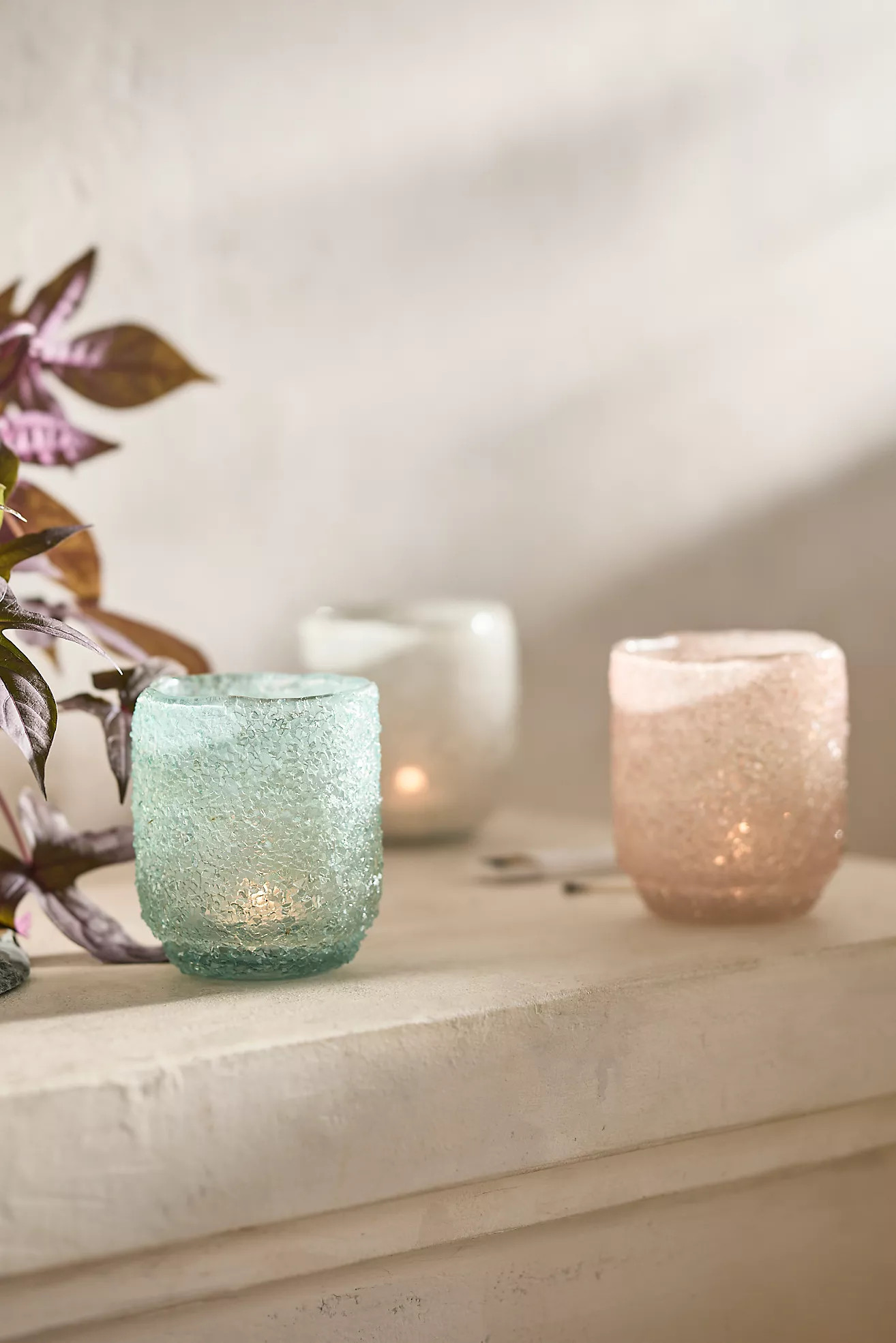 Icy Glass Votive | Anthropologie (US)