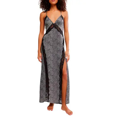 Free People Some Kind of Love Satin Nightgown in Spring Blush Combo at Nordstrom, Size Small | Nordstrom
