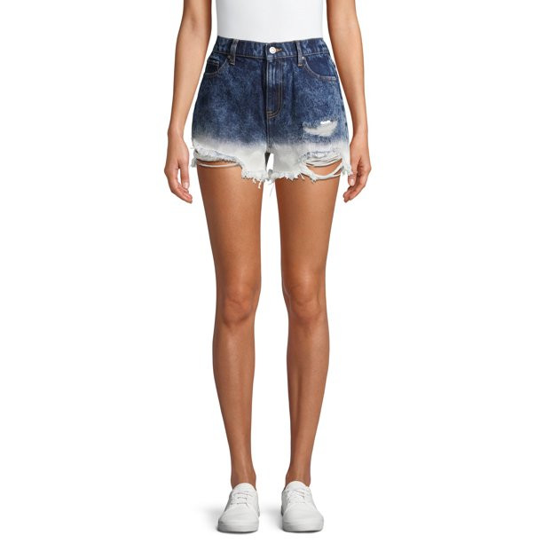No Boundaries - No Boundaries Destructed Mom Short - Walmart.com | Walmart (US)