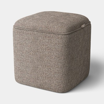 Upholstered Storage Cube with Rounded Corners Asphalt - Threshold™ | Target