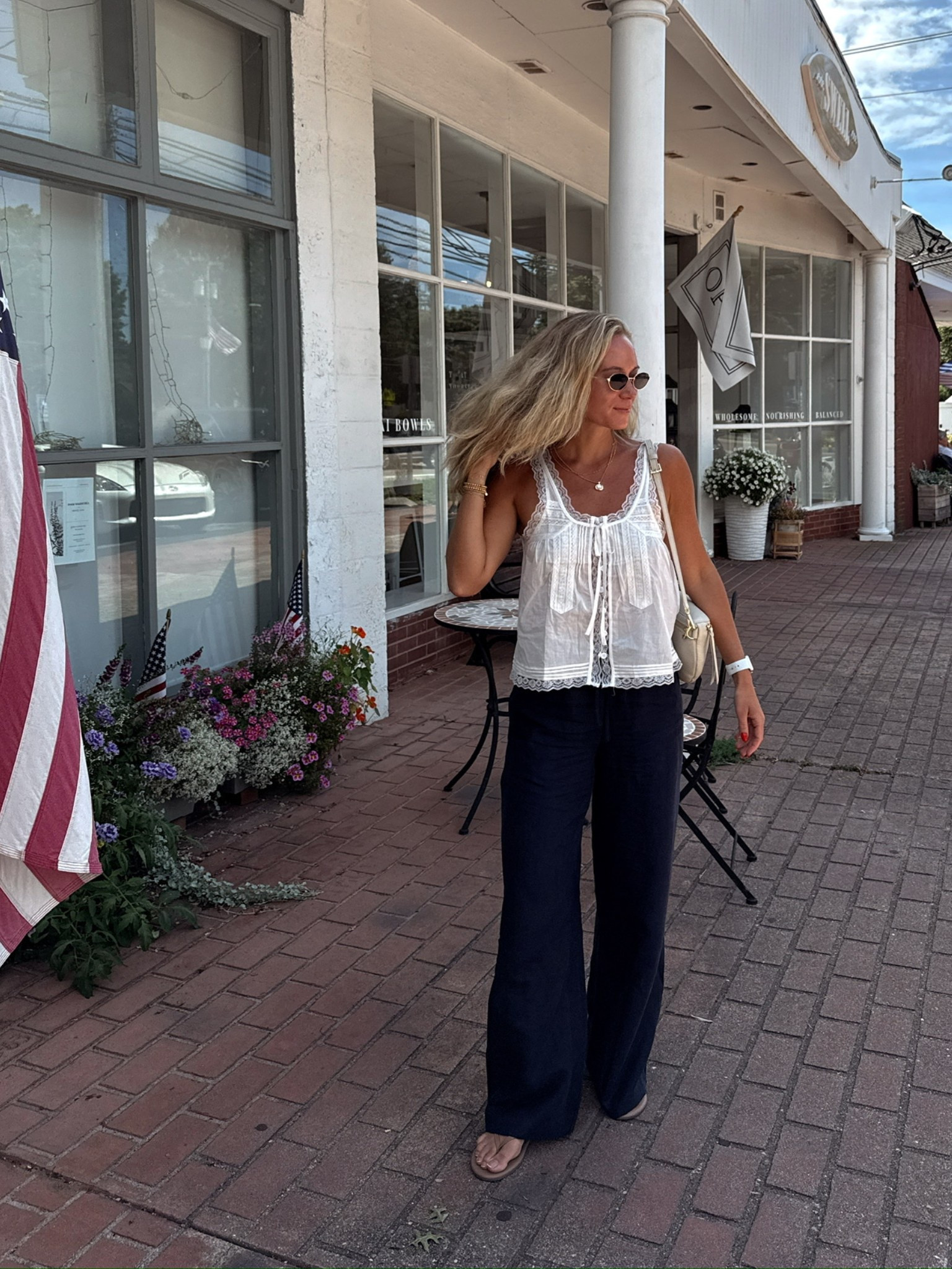 Beach vacation outfit - small in top & pants. My exact pants are the ones called “cruise linen” but this style comes in multiples fabrics (I have the crepette and linen ones!) 

Beach vacay, New England trip fit, linen pants, summer travel fit, Aritzia outfit, Amazon lace top, summer outfit, summer style

#LTKootd #LTKSeasonal