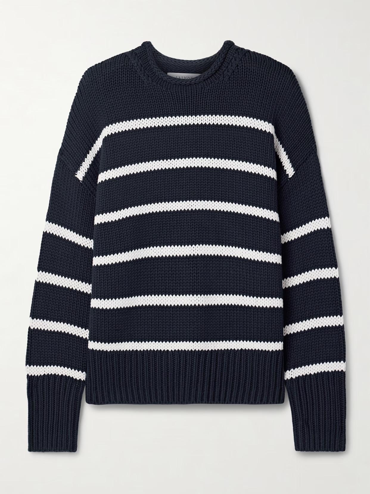 La Ligne - Marina Striped Cotton Sweater - Blue | NET-A-PORTER (US)