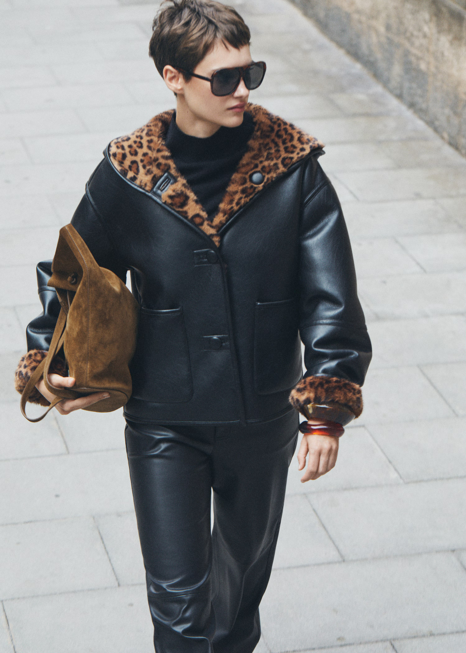 Reversible leopard-print jacket - Women | MANGO USA | Mango (US/MX/AU)