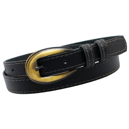 Damen Gürtel schwarz gold beschichtetes Spaltleder gesteppt 2 cm breit | eBay | eBay DE
