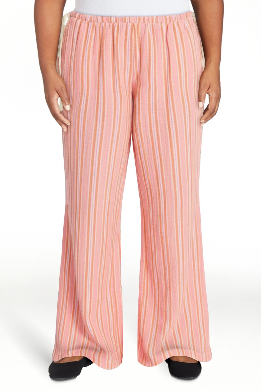 No Boundaries Cotton Gauze Side Tie Beach Pants, 31.5" Inseam, Women's XXS-4X | Walmart (US)