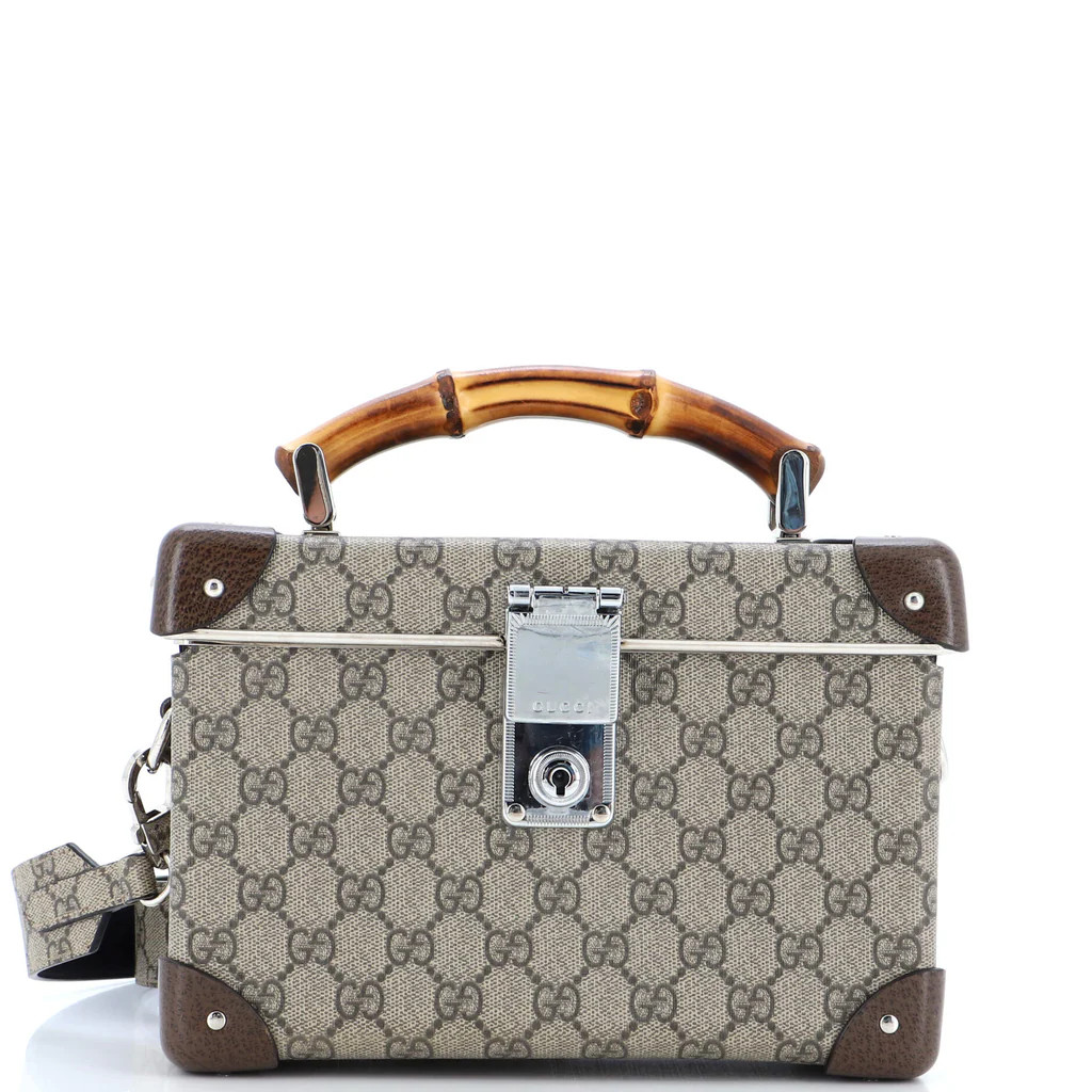 Bamboo Globe-Trotter Vanity Case GG Coated Canvas | Rebag