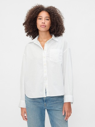 Oversized Shirt in Poplin | Gap Factory