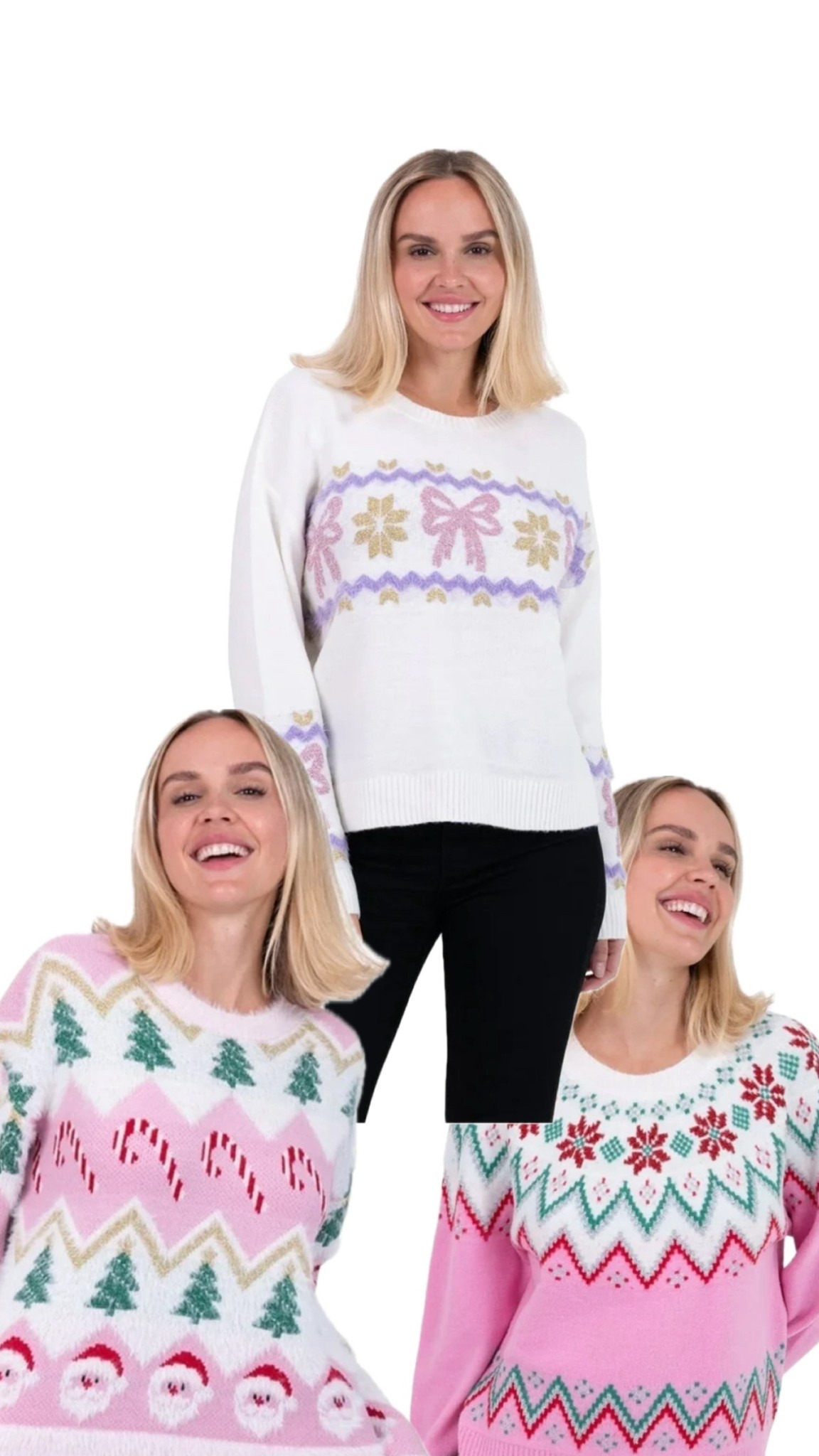 More Under $30 and Pink 
… holiday sweaters! Not ‘ugly Christmas sweater’ but in that category! Bottom left is my favorite!



#LTKFindsUnder50 #LTKHoliday #LTKSeasonal