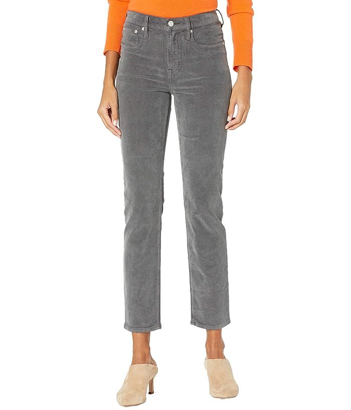 J.Crew Vintage Straight Pants in Garment-Dyed Corduroy (Coal Grey) Women's Casual Pants | Zappos