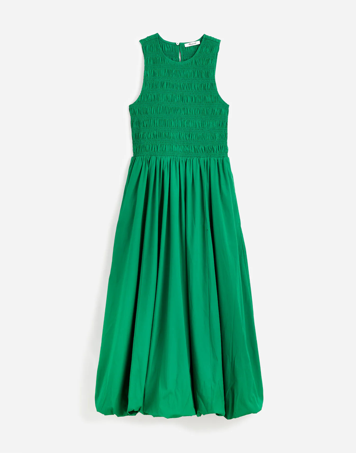 The Melody Bubble-Hem Smocked Midi Dress in Poplin | Madewell