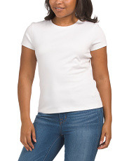 Short Sleeve Crew Neck Ponte Tee | Marshalls