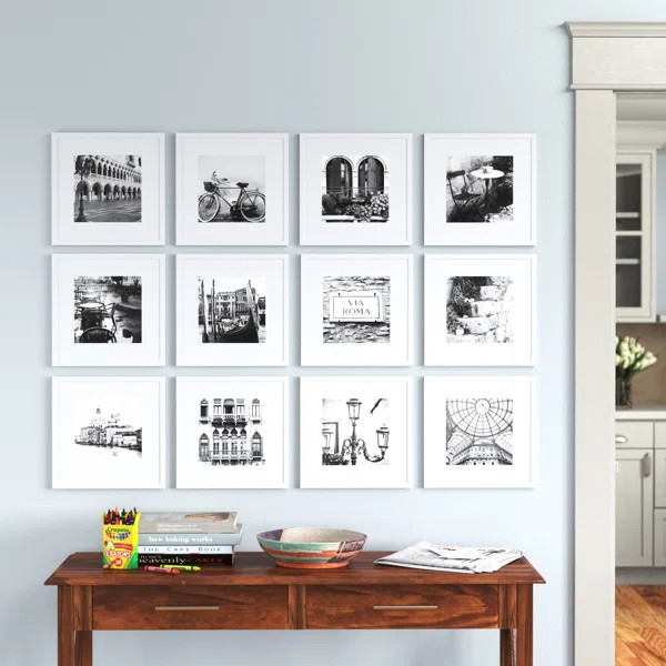 Sotelo 12 Piece 8" x 8" Matte Wood Gallery Wall Frame Set | Wayfair North America