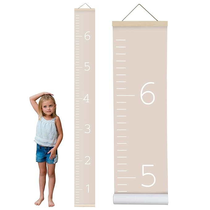 Morxy Canvas Growth Chart for Kids - Unisex Kids Room Wall Decor - Measuring Height Chart- Wall T... | Amazon (US)