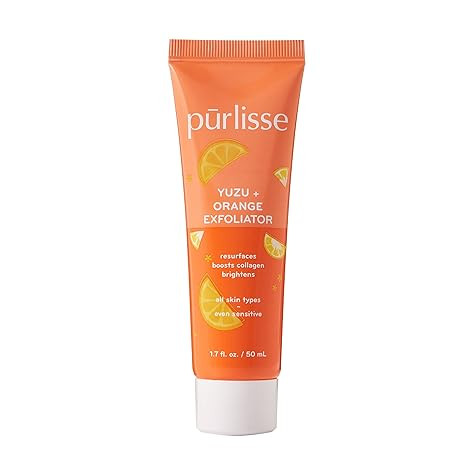 pürlisse Yuzu + Orange Face Exfoliator Scrub - Exfoliating Face Wash for Radiance & Improved Tex... | Amazon (US)