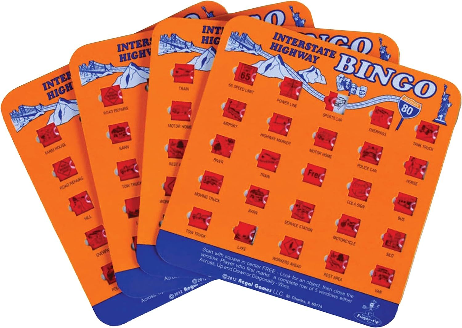 Regal Games Original Interstate Highway Travel Bingo Set, Bingo Cards for Family Vacations, Car R... | Amazon (US)