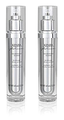 Kenra Platinum Silkening Gloss |Brilliant Shine Polish |Tames Frizz & Smooths Flyaways |Lightweight Formula |Protects Against Humidity |Smooths Dry Ends |Medium To Coarse Hair | 2.26 fl. oz. (2-Pack) | Amazon (US)