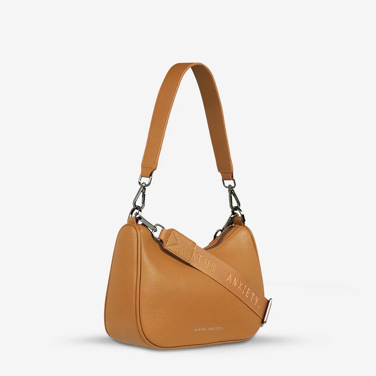 Look Both Ways Women's Tan Leather Bag | Status Anxiety® | Status Anxiety 