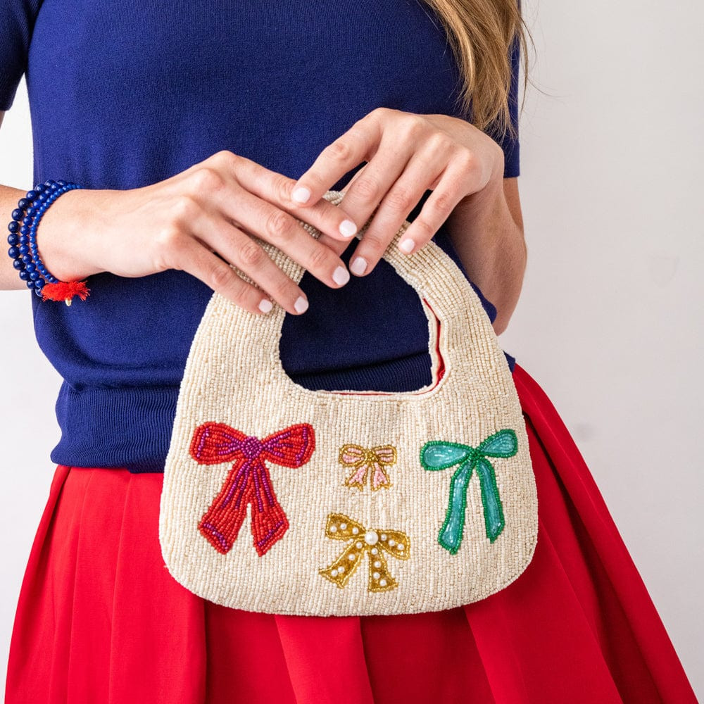 Evelynn Bows Beaded Hobo Bag | INK+ALLOY