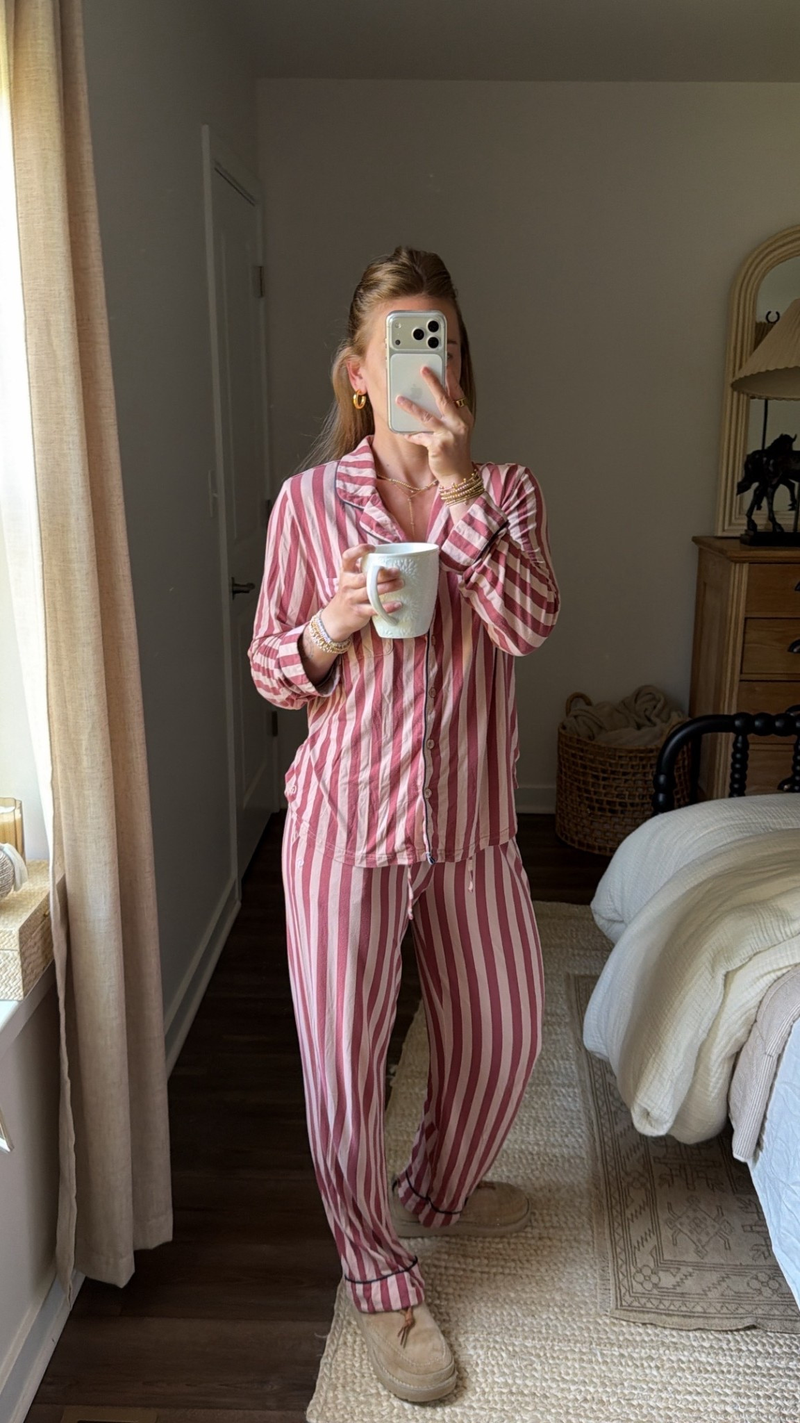 4/17/26 Cozy Earth Pajama Set


My go-to morning pajamas from Cozy Earth in an older limited edition color 🤍 they’re always releasing new colors and patterns, but this set is truly one of the softest and most comfortable I own. Perfect for slow mornings at home—everything is linked here ✨

#LTKmorningroutine #LTKootd