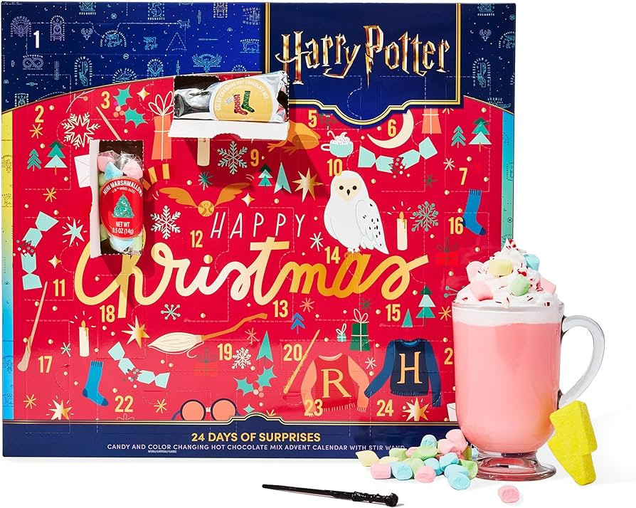 HARRY POTTER 24 Days of Surprises, Includes 12 Color-Changing Hot Chocolate Mixes, 4 Topping Vari... | Amazon (US)