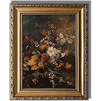 KBKBART Gold Framed Canvas Wall Art for Living Room, Vintage Countryside Wildflower Field Paintin... | Amazon (US)