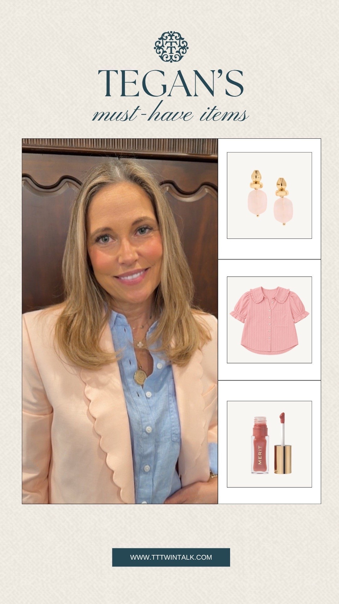 Tegan’s must-have items clearly have a soft spot for pink. From the earrings to the top to the lip color, these are the pieces she keeps reaching for when she wants that color in the mix. A lineup like this makes it easy to see why.

#LTKOver40 #LTKSeasonal #LTKMidsize