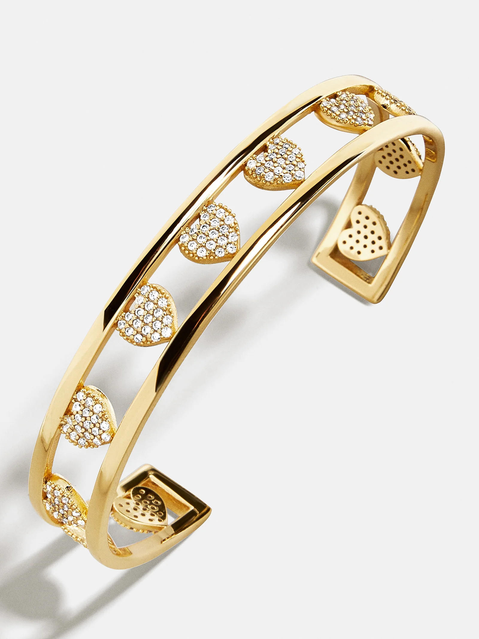 18K Gold Heart Cuff Bracelet - Heart | BaubleBar
