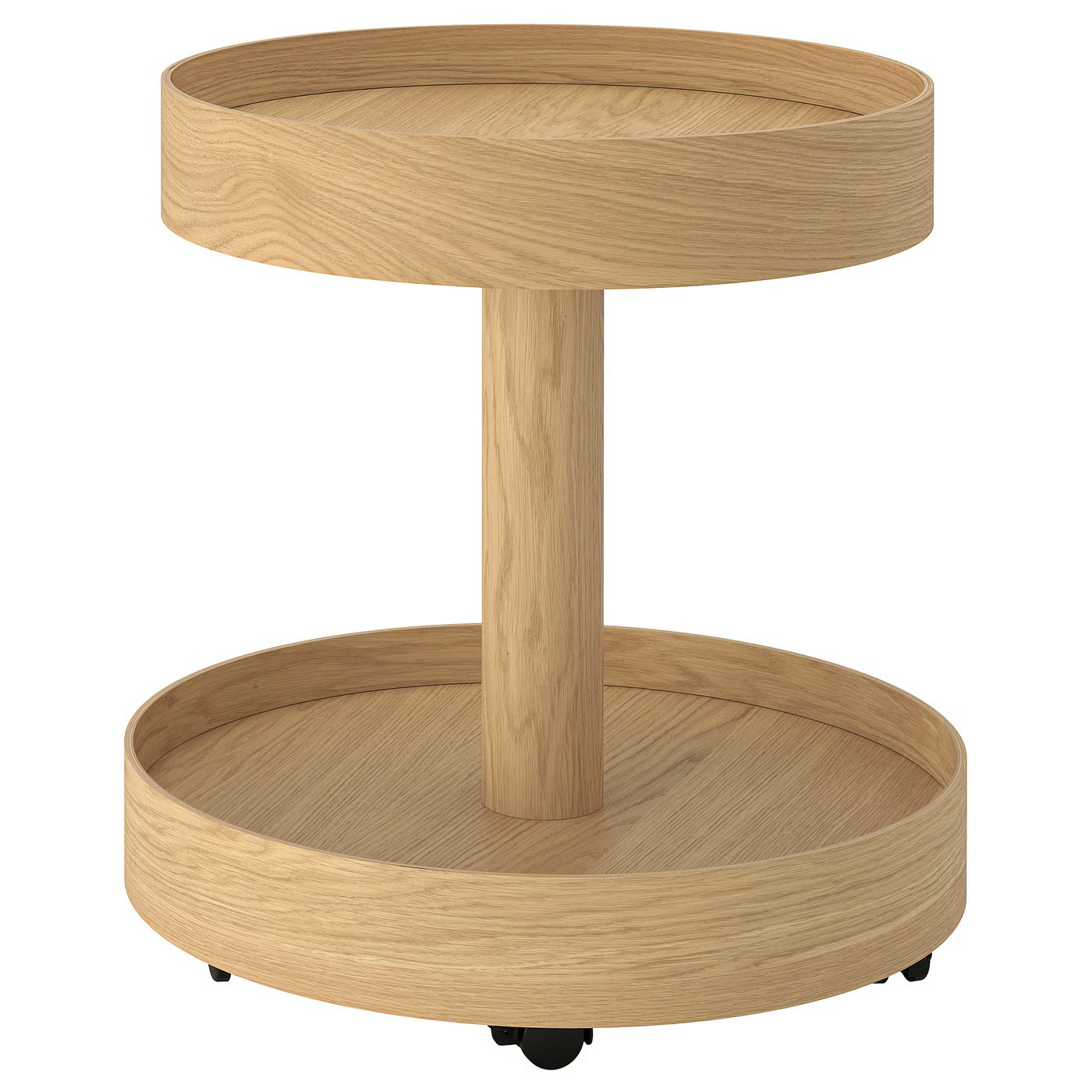 STOCKHOLM 2025 Side table on casters, oak veneer | IKEA US