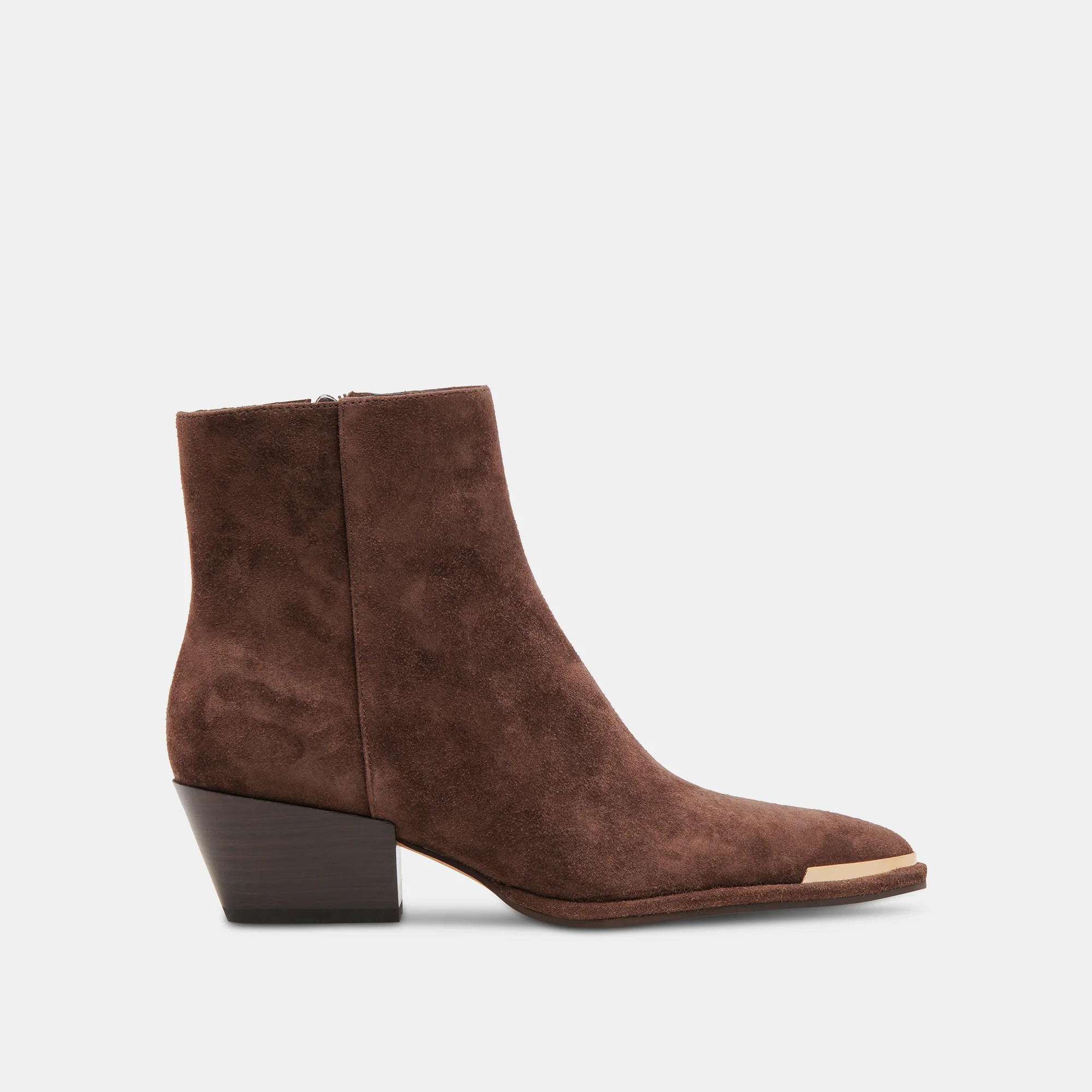 NONAH BOOTIES DK BROWN SUEDE | DolceVita.com