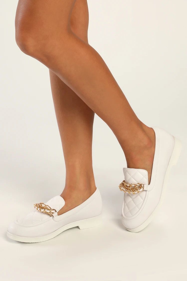 Trinitie White Flatform Loafers | Lulus (US)