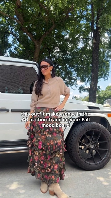 This skirt is one of the best statement finds at the #nsale that is also timeless and beautiful. Paired with boots from last year’s sale and my favorite Henley from FP. Sunnies are also on sale and even Soren liked them! Linking in LTK.