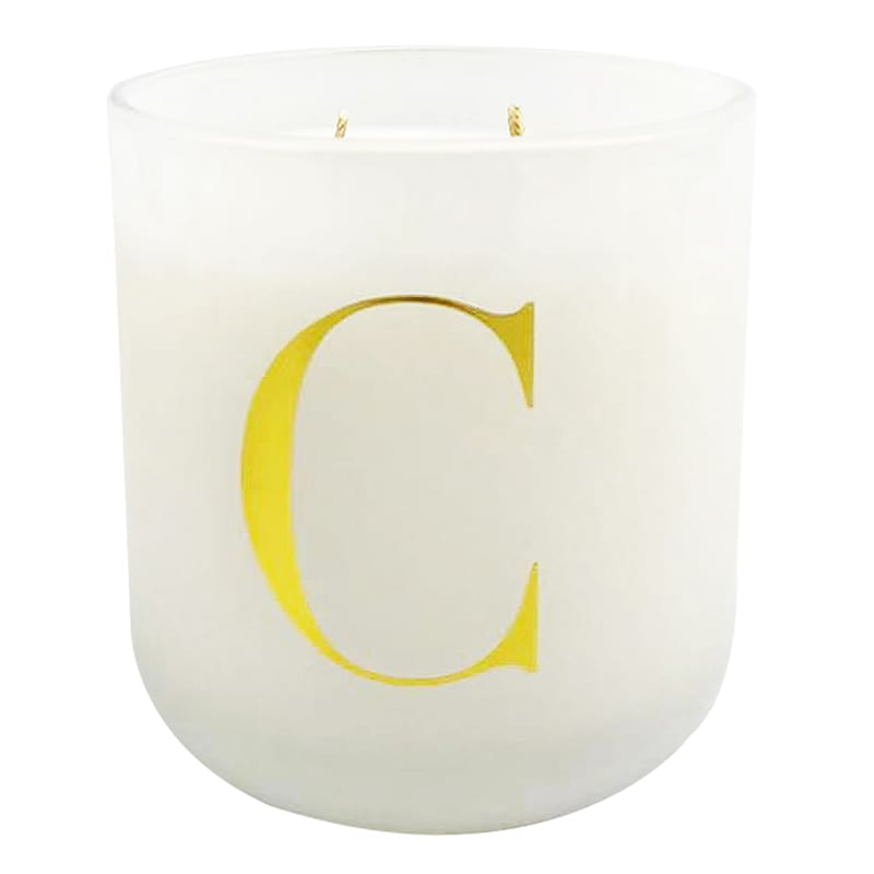 12.5oz Twilight Pomelo Scented Monogram Jar Candle, C | At Home