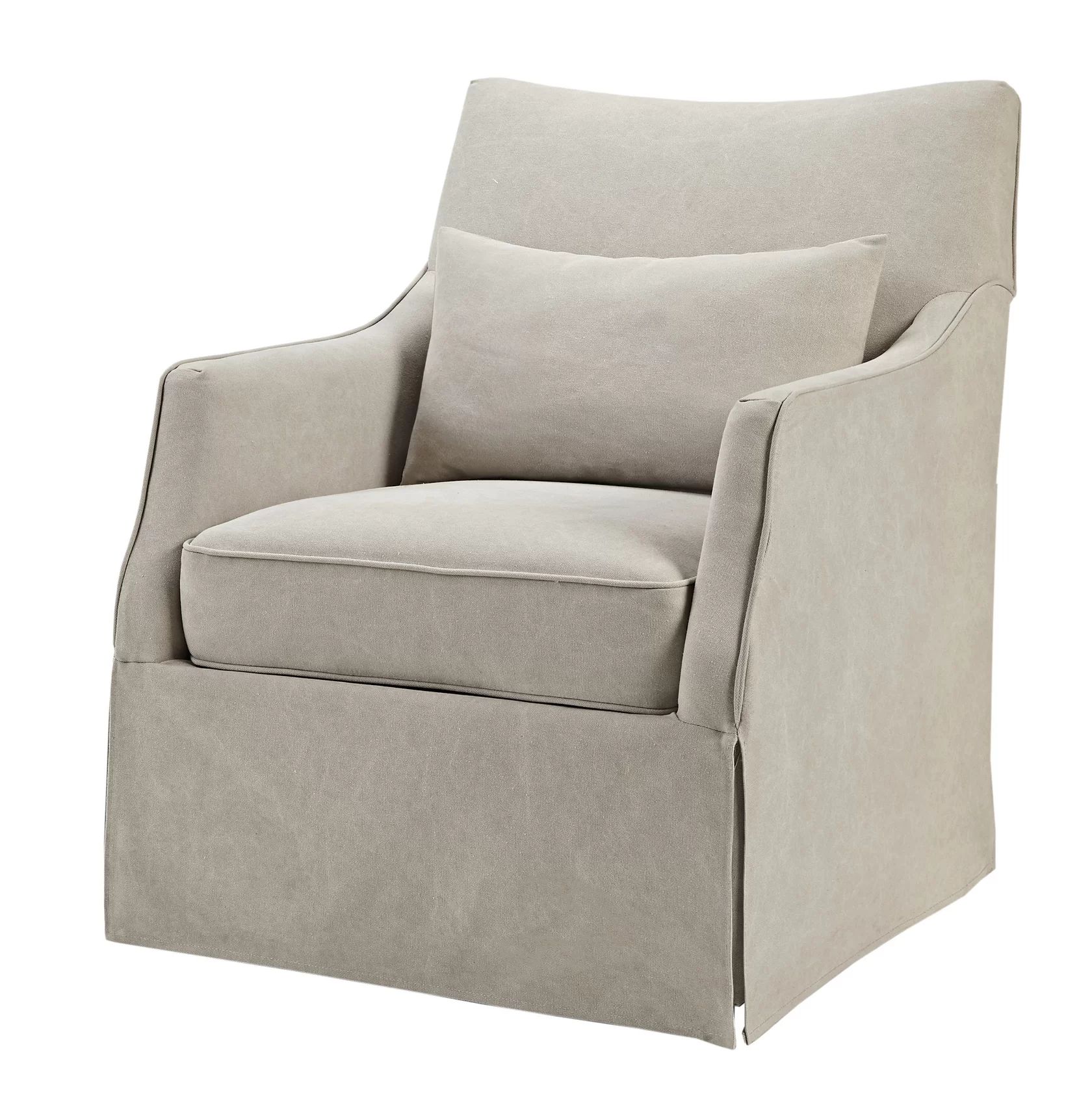 London 28" Wide Swivel Slipcovered Armchair | Wayfair Professional