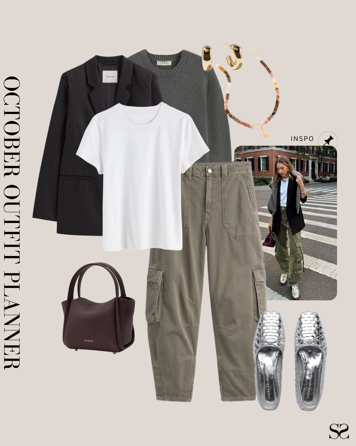 Monthly outfit planner OCTOBER: Fall outfits | barrel pant, olive pant, metallic flats, blazer, crewneck sweater 

#falloutfit #classicstyle #casualstyle 

Image inspo credit: Pinterest


#LTKSeasonal #LTKStyleTip